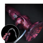 Fetish Fantasy Squirting Knotted Dildo, 8'' Insertable Ejaculation Fuction Anal Dildo Plug With Knots, Silicone Fandom Sex Toy