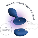 Luxe Vibrating Plug With Remote, 10 Vibration Settings, Made Of Body-Safe Silicone For Comfort, Fully Waterproof, And Rechargeable