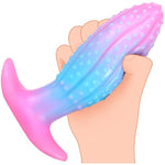 Luminous Anal Plug Soft Silicone Butt Plug With Surface Stimulation For G-Spot And Prostate Massage Safe Base Design For Men And Women Couples Adult Toy (L)