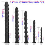 Hollow Urethral Sounds Set 5 PCS Cone Shaped Catheters Penis Plug for Men