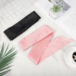 2 Pack Satin Sleep Masks, Adjustable Eye Mask for Travel Nap, Black Pink