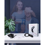 Diamo Vibrating Penis Ring,Cock Ring For Men + Personal Lubricant Privacy Water-Based Lube Non-Sticky Lubrication For Men, Women And Couples