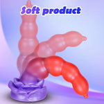 Soft Silicone Anal Beads Plug, Colorful Suction Cup Toy for Men Women