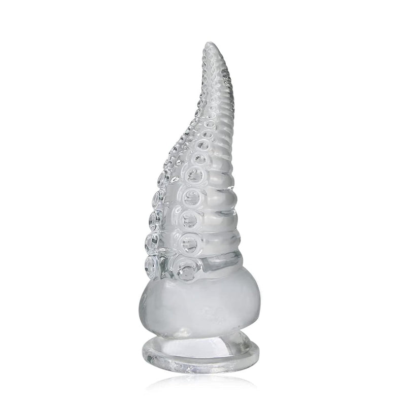 Tentacle Dildo Transparent Anal Dildos With Suction Cup Clear Realistic Dildo G-Spot Prostate Stimulation Butt Plug Masturbate Sex Toys For Women Men And Couples (M)