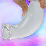 Super Big Anal Plugs, Transparent Butt Plug Prostate Massage Anus Dilator Vaginal G-Spot Orgasm Masturbation Sex Toy For Beginner Advanced Men Women (S)