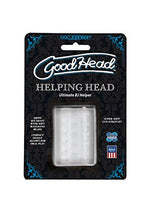 Doc Johnson Goodhead - Helping Head - Ultimate BJ Helper - 2.3 inch ULTRASKYN Stroker - Compact Desight Allows For Oral Play - Proudly Made In America - Frost
