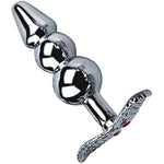 Metal Anal Plug Stainless Steel Anal Plug S&M Massage Bum Adult Toys For Beginer And Advanced Players(3)