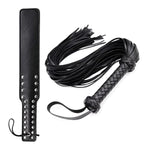 14.7Inch Studded Spanking Paddle, 25Inch Bondage Spanking Flogger For Adults Sex Toys Set