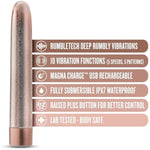 88303: The Collection Lattice Limited Edition Rechargeable 7 In. Vibrator Rose Gold