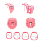 Sissy Chastity Cages Male Sex Toys Very Realistic Cock Cage With 4 Different Rings Breathable Lightweight Resin Penis Cage Chastity Device With Micro Lock For Men'S Penis Bondage (L,B)