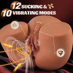 Sex Doll 12 Sucking & Vibrating Male Sex Toys For Men, 9.5Lb Automatic Male Masturbator Pocket Pussies Fake Ass Fleshy Stroker, Electric Penis Pump Mens Penis Vibrator Adult Dolls Sex Machine Sex Toys