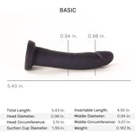 Tiny 5" Skinny Dildo for Anal Beginners - Soft & Short Mini Slim Dildo, Ultra-Thin Small Starter Toy for Male and Female, Pegging Dildo, Prostate & G-Spot Stimulation. No.92