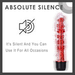 Silicone Crystal Barb Vibrator, Soft Silicone Insertion Vaginal G-Spot Vibrator, Vibrating Dildo Clitoral Nipple Vagina Massager Stimulator, Adult Sex Toy For Women Clitoral Vibrator, Red