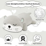 Weighted Otter Stuffed Animals, Cute Weighted Otter Plush, Soft Stuffed Weighted Plushie Birthday For Kids & Adults(9.8" 0.8Lbs)