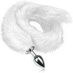 Metal Anal Butt Plug 30.7In Super Long Tail Butt Plug Arctic Fox Tail Plug For Cosplay Adult Games Sm Anal Sex Toys For Begainners Women Men Couples (M)