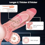 Reusable Realistic Textured Girth Sheath For Men Condom,6.53" Penis Sleeve Thickened Men Strap On Extender Pump,Penis Cuff Cock Testicle Ring Delay Ejaculation,Adult Couples Fun Sex Toy