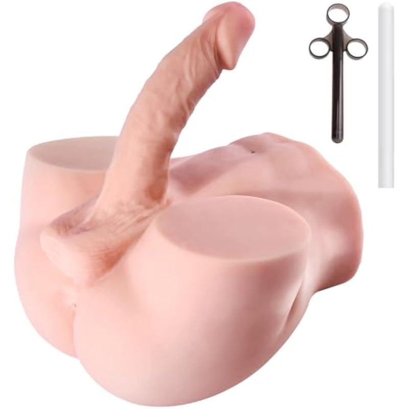 11Lb Torso Male Sex Doll With Realistic Flexible Huge Cock Dildo &Lube Syringe&Drying Stick,Anal Male Masturbator With Tight Hole For Men Masturbation,Sex Toy For Men Women Gay Couple