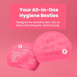 - Prebiotic Feminine Wipes - Flushable Biodegradable PH Balanced Hygiene Wipes for Sensitive Skin Free from Fragrance Parabens and Sulfates - 10 ct.