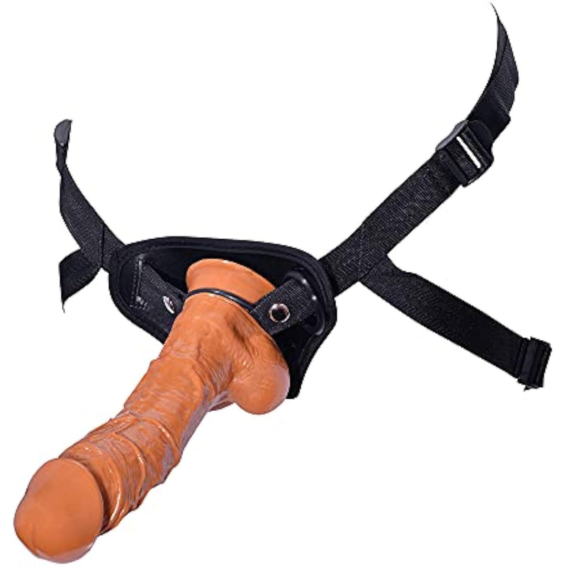 Strap-On Dildo With Wearable Sex Harness,Harness & Strap-On Set, 9.25 Inch Realistic Dildo, Adult Sex Toys For Female Masturbation And Lesbian