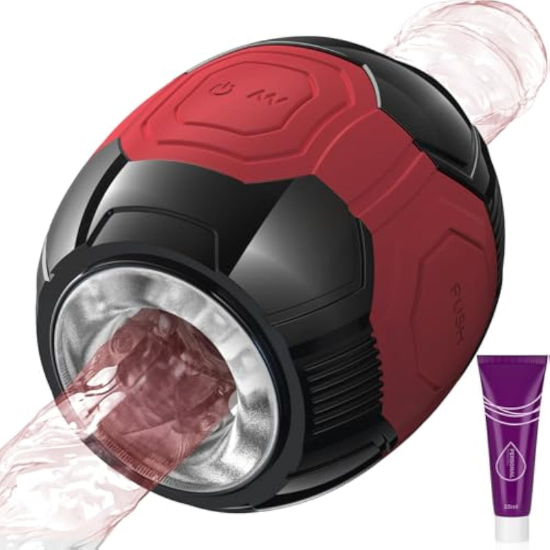 Automatic Male Masturbator Adult Sex Toys For Men, Penis Pump Vibrator With 10 Vibration Modes, Hands Free Masturbators Oral Sex Vibrating Realistic 3D Texture,Open-Ended Sleeve Blowjob Stroker(Black)