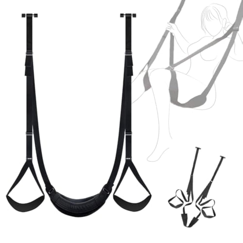 Hold To 300Lbs Over The Door Swing Sex Adult Swing For Couples Sex Frequent Flyer Door Swing Adult Door Swing For Couples Bedroom Hanging Swing Sling Heavy Duty Sex Furnitures J1