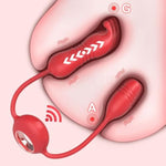 Clitoral Vibrator Thrusting Dildo, 4 In 1 G Spot Clitoral Stimulator Vibrator Thrusting Dildo Anal Plug With 10 Modes, Adult Toys For Women Couple Pleasure