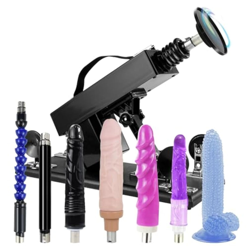 Sex Machine Thrusting Dildo Machine For Women And Men Automatic Sex Machines With Suction Cup Adapter And Dildo Attachments Adjustable Speed And Adjustable Adult Couple Sex Toy With 8 Attachments