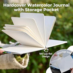 2 Pack Watercolor Journals, 5.5 x 5.5 Inch, 48 Pages, 230 GSM Mixed Media Paper