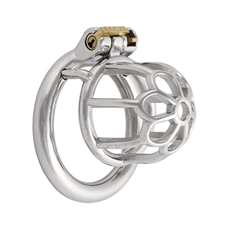Men'S Chastity Device Stainless Steel Virginity Lock Short Male Chasity Device For Men Penis J1855 55Mm