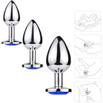 3 Pcs Anal Sex Toys Stainless Metal Butt Plugs Anal Trainer Kits Prostate Massager Vaginal G-Spot Stimulation Personal Massage For Men Women Couples