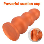 Ultra Soft Anal Butt Plug Dildo G-Spot Masturbators Adult Sex Toys with Bottom Suction Cup, Huge Silicone Anal Beads Butt Plug Anus Dilator for Beginner and Advanced Players (L)