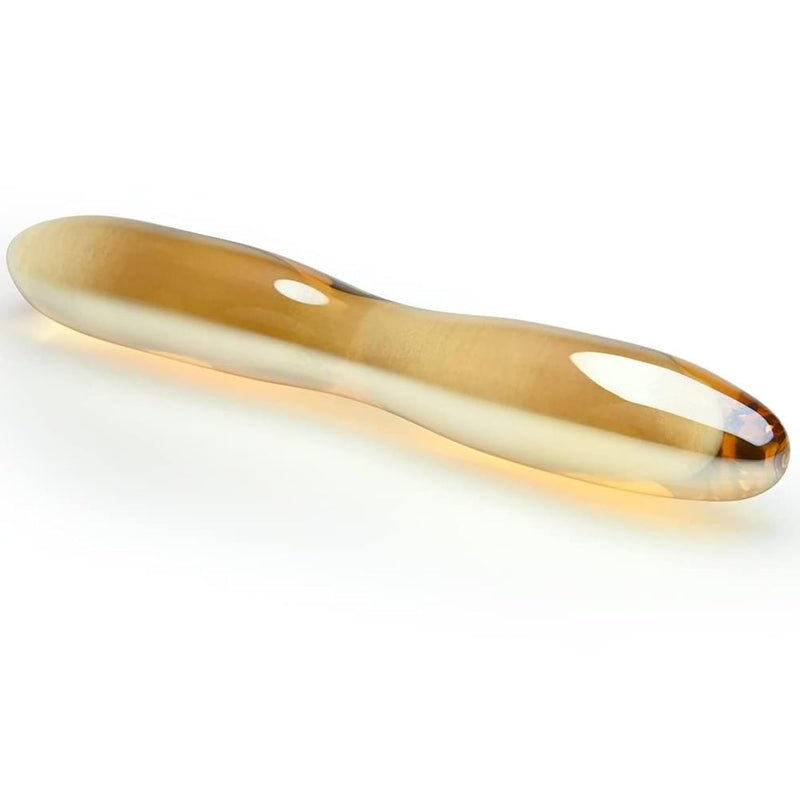 Glass Pleasure Wand Golden Crystal Anal Dildo Prostate Dildo G Spot Stimulation Masturbation Wand Double Dildo Prostate Plug Adult Sex Toy For Women