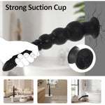 13.19 Inch Anal Beads Opening Trainer With Strong Suction Cup And 3 Knots Balls Black Long Butt Plug Cone Anal Stretcher Prostate Massager Anus Dilator G-Spot Dildo Sex Toy For Women Men Masturbation
