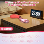 Vibrator Wand Sex Toy - Double Sided Dildo With Lighting Glass & Silicone Dildo 2 In 1 Adult Sex Toys, G Spot Vibrator & Clitoral Stimulator With 10 Vibration Modes Sex Toys For Women