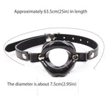 Open Mouth Gag Silicone Lips Ring Mouth Gag Oral O-Ring Ball Sex Bondage Gags & Muzzles Restraint Slave Sm Game For Lover Couple Adult Toys (Black)