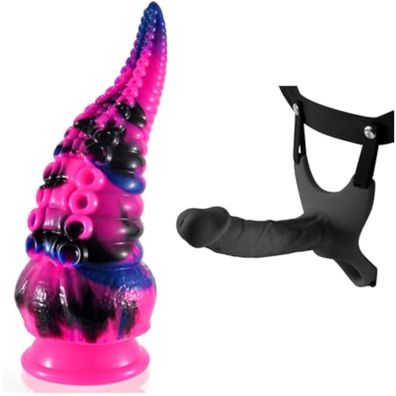 Tentacle Realistic Monster Dildo + Hollow Strap-On System