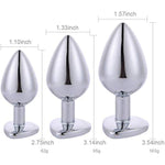 3 Pcs Stainless Metal Anal Butt Plugs Heart Shaped Jewelry Anal Trainer Toys Unisex Valentine 'S/Birthday Gift For Lover