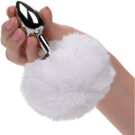 Running Wild Bunny Butt Plug Tail, Non-Tarnishing Nickel Free Anal Plug With Fluffy Tail White - Se-2654-00-3