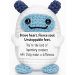 Christmas Appreciation Gift For Boss Coworker Teacher Friend Difference Maker - Crocheted Mini Plush With Courageous Spirit Message Card - Holiday Stocking Stuffer, Office White Elephant Exchange