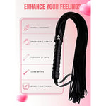 Riding Whip For Play, Faux Leather Whip For Couples 27" Black – Couples Bedroom Accessories