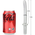 Anal Butt Plug Glass Anal Trainer Samurai Sword Clear Chrystal Pleasure Wand Anal Stimulation Adult Sex Toy For Men Women Couples Masturbation (S)