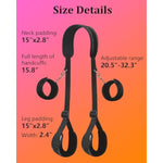 Bondage Restraints Sex Bdsm Kit, Bed Restraints Set With Neck To Thigh Adjustable Straps Handcuffs For Couples Game Play, Adult Sex Toy For Women Beginner Bondage Straps Leg Rope