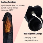 6In1 Thrusting Dildo Vibrator Adult Sex Toys Realistic Silicone Suction Cup Dildos With 3 Vibration 5 Thrust Modes With Roating,Remote Control Vibrators Adult Sex Toys & Games For Women Men (Black)