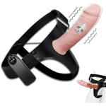 Strap On Dildo Penis Enlarger With Harness Variable Speed Vibration, Penis Extension Sleeve Cock Cover With Adjustable Hollow Strapon Harness, Realistic Penis Sleeve Vibrator Adult Sex Toy For Couples
