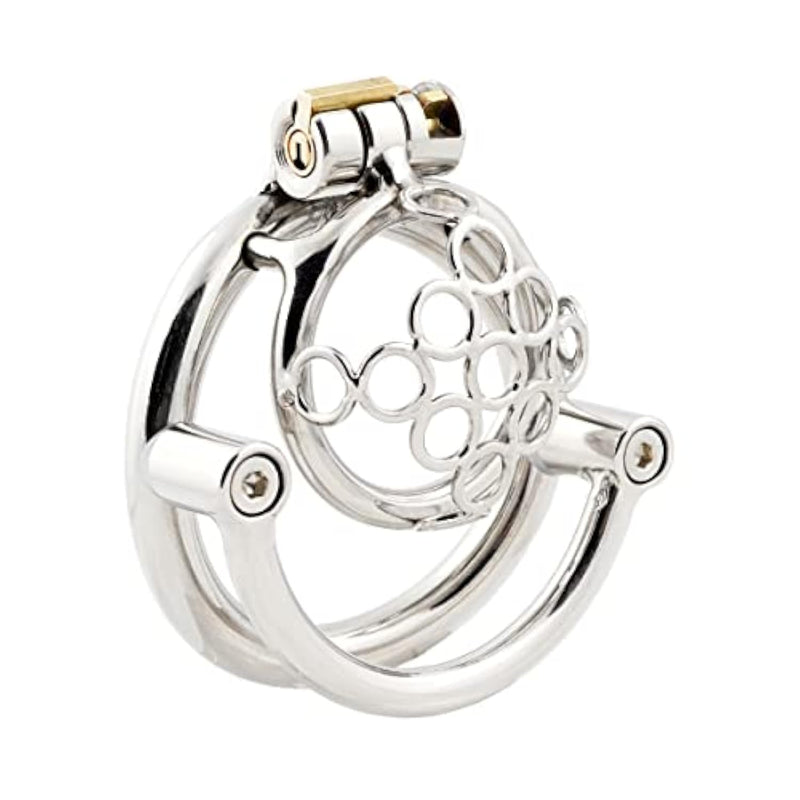 Mens Short Chastity Cages Prevent Escape Design Closed Ring Cock Cage Adult Game Sex Toy S740 (1.57 Inch / 40Mm)