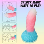 7.87" Unique Shaped Realistic Dildo,6.1" Insertion Length And 2.36" Diameter Dildo With Strong Suction Cup For Hands-Free Play, Body-Safe Liquid Silicone Anal Dildos For Vaginal G Spot