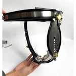 Stainless Steel Male Invisible Chastity Belt Penis Cage Locking Pants Cock Cage Device Bdsm Bondage Sex Toys (Black, 90-120Cm)