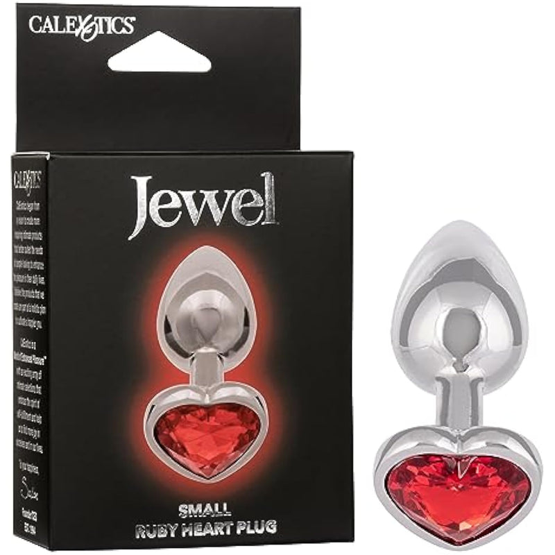 Jewel Small Ruby Heart Anal Plug