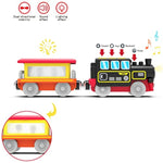 Battery Operated Locomotive Train For Wooden Tracks, Motorized Train Toys For Toddlers, Trains Accessories Compatible With Thomas, Brio, Chuggington, Melissa And Doug (Battery Not Included)