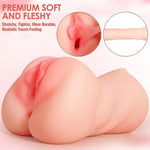 3 In 1 Male Masturbator Adult Sex Toys, 3D Textured With Sexy Mouth Realistic Vagina Tight Anus, Mens Stroker Sex Doll For Man Masturbation